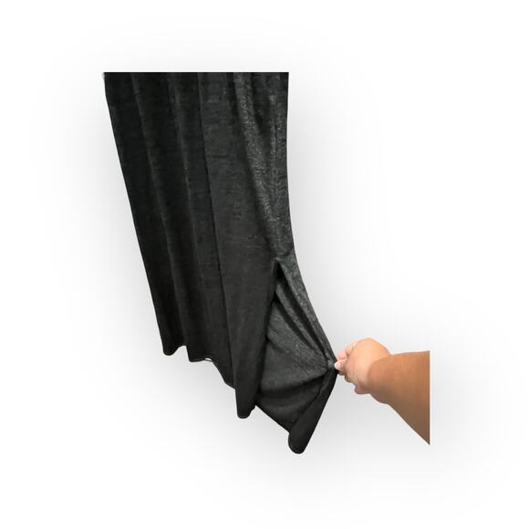 Time & Tru Women's Heather Black Maxi Dress SIZE Medium - Picture 5 of 6